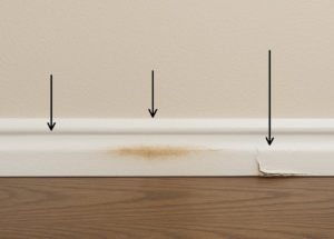 Indicators of Water Damage on Baseboards